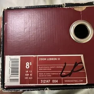 Nike | Shoes | Nike Zoom Lebron Iii Black Varsity Crimson  display picture 2
